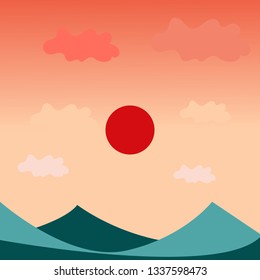 landscape photo of sunset  