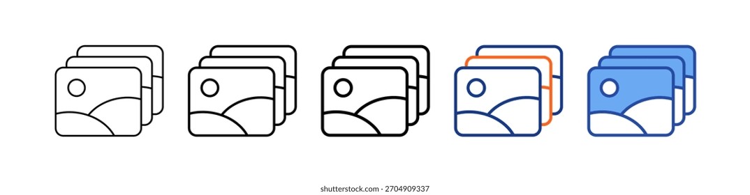 Icono de Vector de conjunto diferente de Fotografía de paisaje