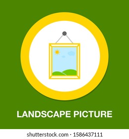 Landscape Photography Icon - Vector Nature Landscape Symbol