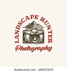 Landscape Photography Logo Design Inspiration In Style Vintage