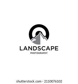 Landscape Photography Logo Design Vector