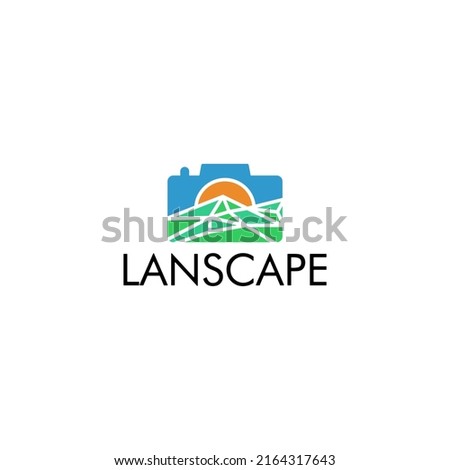 Landscape Photography Logo design vector illustration
