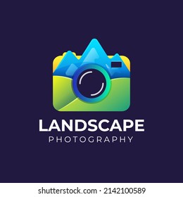 Landscape Photography Logo With Gradient Style