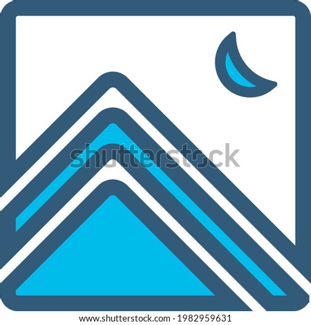 Landscape picture icon (Vector Illustration)