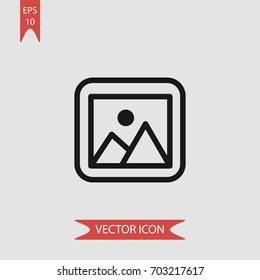 Landscape picture vector icon illustration symbol