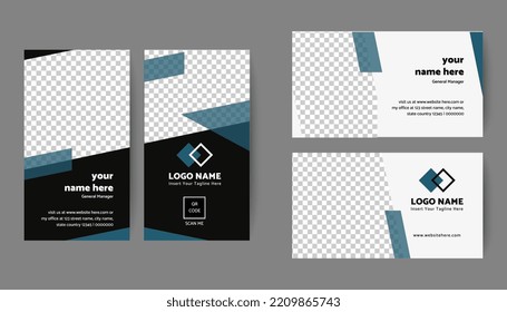 landscape portait layout design business card simple minimalist witout illustration