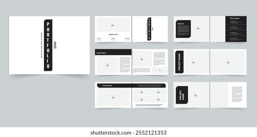 Landscape portfolio brochure design Architecture portfolio layout or interior portfolio template
