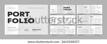 Landscape Portfolio Design, Architectural Portfolio. Template, Photography Portfolio Presentation Slide 