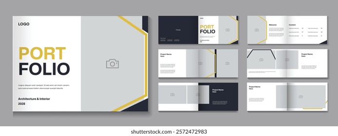landscape portfolio design for Architecture construction or real estate landscape portfolio