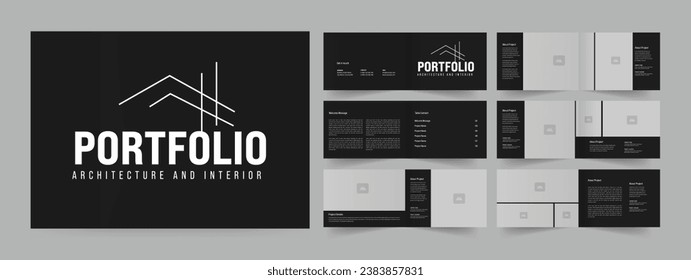 landscape portfolio design or interior portfolio or architecture portfolio layout.