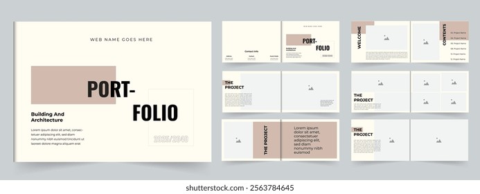 landscape portfolio design layout architecture portfolio template