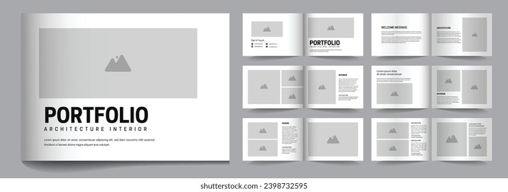 Landscape portfolio interior and architecture template design