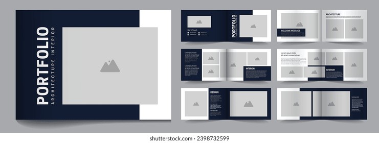 Landscape portfolio interior and architecture template design