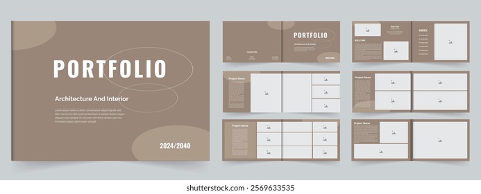 Landscape Portfolio layout Architecture portfolio design template