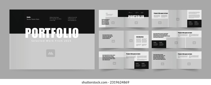 Landscape Portfolio and Magazine Portfolio Template 