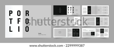 Landscape Portfolio Template Design. Architecture Portfolio Layout. 