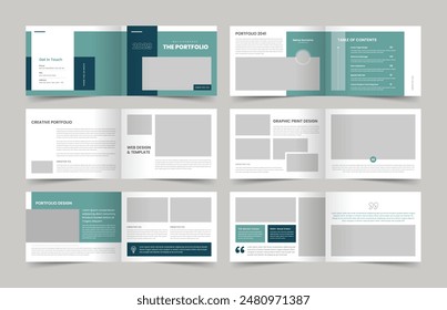 Landscape Portfolio Template, Portfolio Layout, Architecture Portfolio, Vector Template