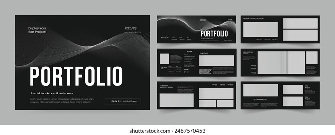 landscape portfolio template photography portfolio brochure layout design.