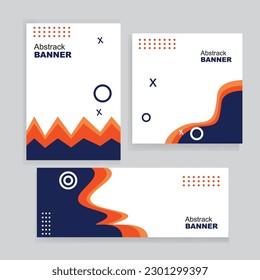 landscape portrait banner background color background template white orange blue