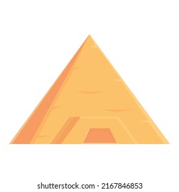 Landscape pyramid icon cartoon vector. Ancient desert. Cairo sand