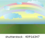 landscape with rainbow