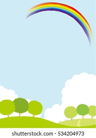 Landscape with rainbow