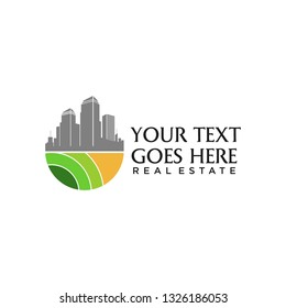 landscape realty logo vector