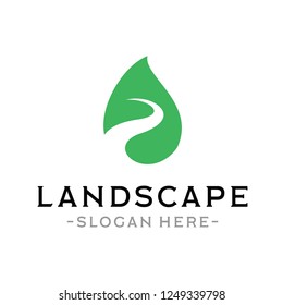 Landscape and River Logo design inspiration Vector