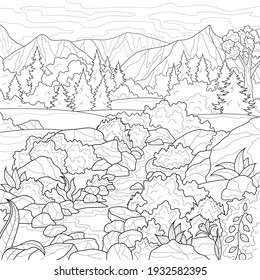 Landscape Colouring Pages Hd Stock Images Shutterstock