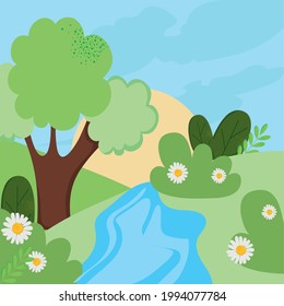 paisaje natural del río