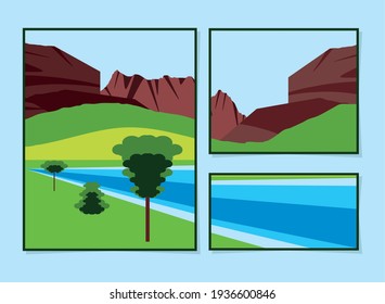 composición del campo de los ríos paisajísticos