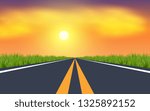 landscape of road in the evening