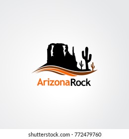 landscape rock logo vector for business