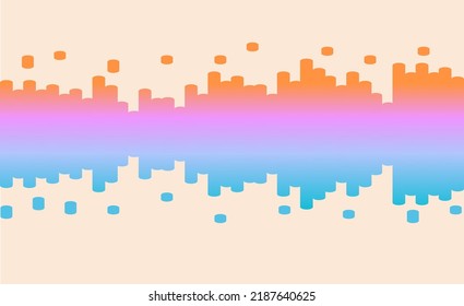 Transiciones de semitono de líneas redondeadas en horizontal 
