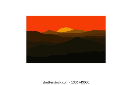 Landscape Scenery Vector Illustration