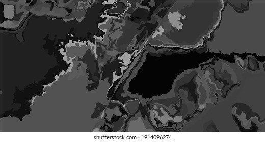 Landscape Shadows Cloudy Dirty Art Background. Silver Retro Vector Aquarelle Art. Monochrome Gray Foggy Modern Watercolor Design. Soft Gray. Details Grey Metallic Ornamental Fabrics.