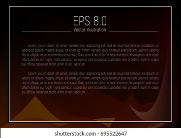 Landscape with silhouettes of pyramids. Vector illustration, EPS 8.