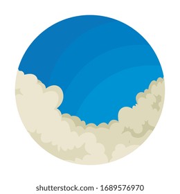 landscape with sky and clouds vector illustration design