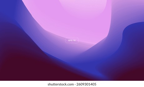 Landscape with smooth gradient layers. Modern backgrounds, presentations, wallpapers, and web design. Vector illustration.