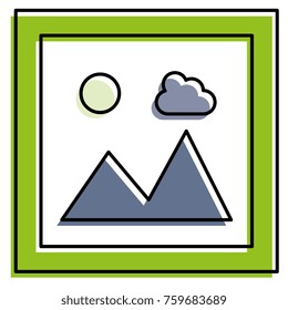 landscape snapshot isolated icon