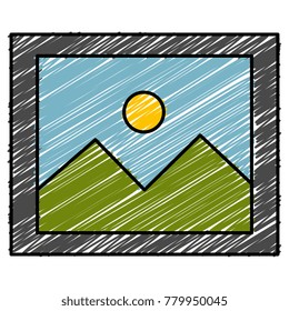 landscape snapshot isolated icon