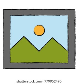 landscape snapshot isolated icon