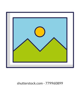 landscape snapshot isolated icon