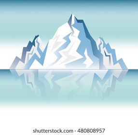 landscape snowy mountain design
