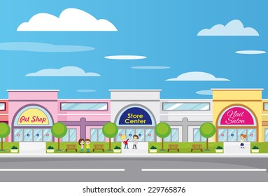 Landscape Store Center Stock Vector (Royalty Free) 229765876 | Shutterstock