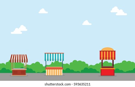 Landscape of street shop background