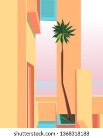 landscape summer poster vector