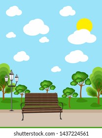 Landscape summer vector background decor