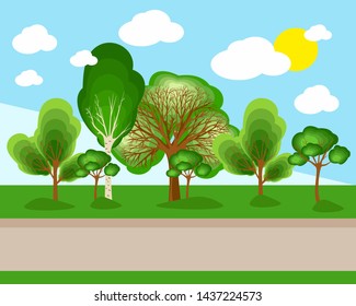 Landscape summer vector background decor