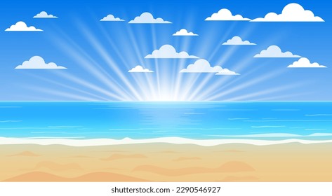 landscape of sunlight at the beach in the day